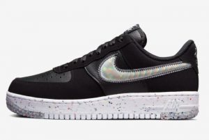 Latest Nike Air Force 1 Crater Black Colorful Swooshes 2021 For Sale DH0927-001