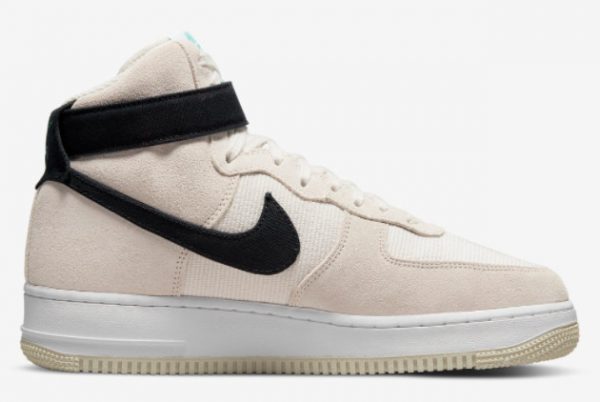 Latest Nike Air Force 1 High Cream Canvas Suede 2021 For Sale DH7566-100-1