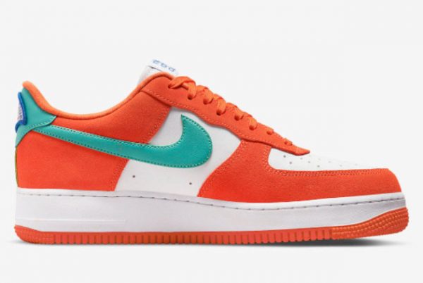 Latest Nike Air Force 1 Low Athletic Club White Orange-Teal 2021 For Sale DH7568-800-1