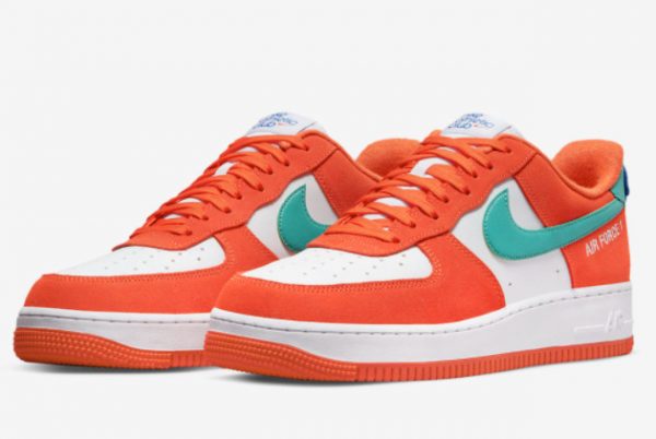 Latest Nike Air Force 1 Low Athletic Club White Orange-Teal 2021 For Sale DH7568-800-2