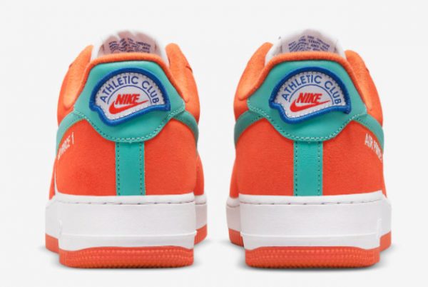 Latest Nike Air Force 1 Low Athletic Club White Orange-Teal 2021 For Sale DH7568-800-3