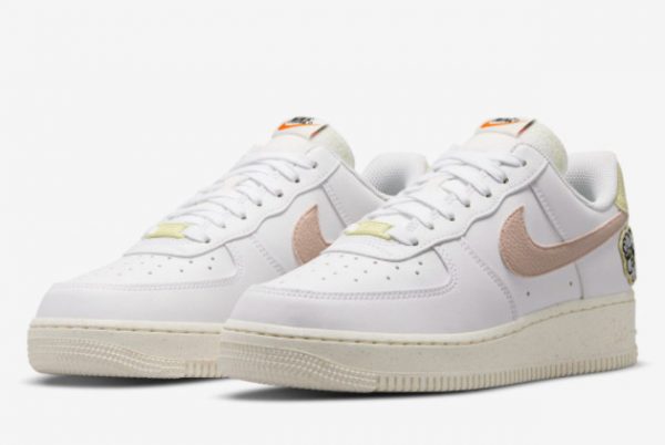 Latest Nike Air Force 1 Next Nature Pink Oxford White Pink Oxford-Boarder Blue 2021 For Sale DJ6377-100-2