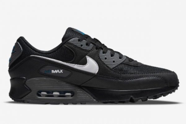 Latest Nike Air Max 90 Black Grey Blue 2021 For Sale DR0145-002-1