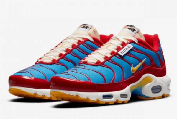 Latest Nike Air Max Plus SE Running Club University Red Pollen-Light Photo Blue-Sail 2021 For Sale DC9332-600-2