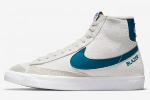 Latest Nike Blazer Mid ’77 Athletic Club White Grey-Teal 2021 For Sale DQ8596-100