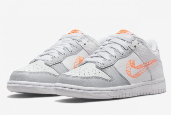 Latest Nike Dunk Low GS 3D Swoosh 2021 For Sale DR0171-100-2