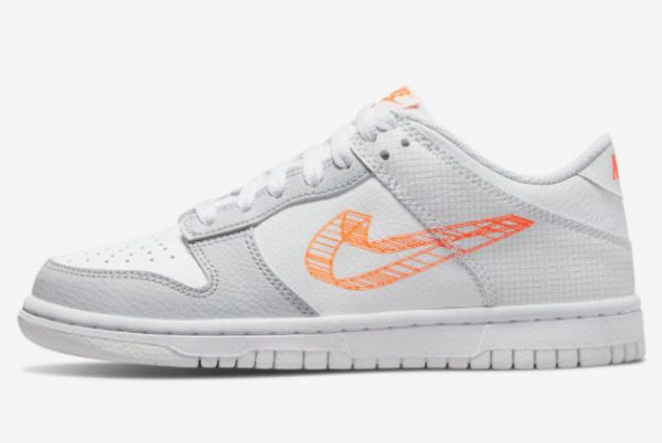 Latest Nike Dunk Low GS 3D Swoosh 2021 For Sale DR0171-100