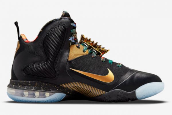 Latest Nike LeBron 9 Watch The Throne Black Metallic Gold 2021 For Sale DO9353-001-1