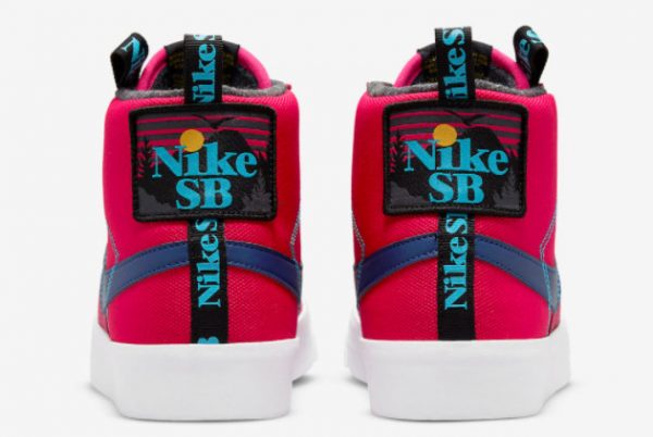 Latest Nike SB Blazer Mid Premium Acclimate Pack Hot Pink Blue-Black 2021 For Sale DC8903-600-3