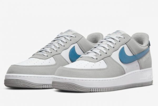 New Nike Air Force 1 Low Athletic Club Light Smoke Grey Marina-White 2021 For Sale DH7568-001-2