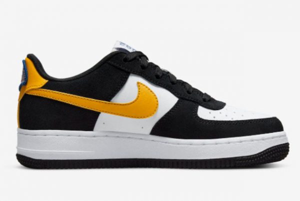 New Nike Air Force 1 Low GS Athletic Club Black White-University Gold 2021 For Sale DH9597-002-1