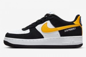 New Nike Air Force 1 Low GS Athletic Club Black White-University Gold 2021 For Sale DH9597-002