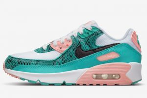 New Nike Air Max 90 GS Green Snakeskin 2022 For Sale DR8926-300