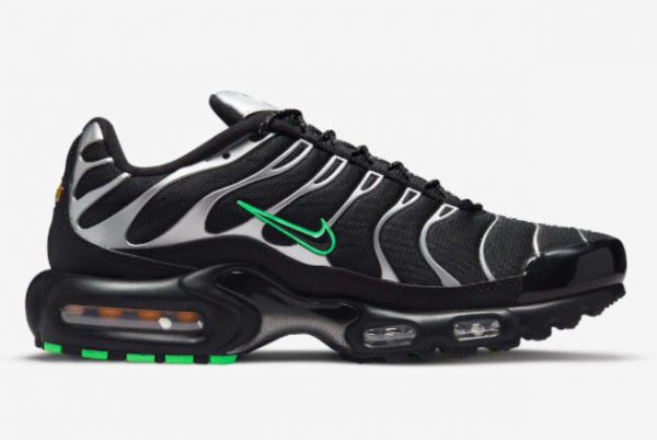 New Nike Air Max Plus Black Silver Electric Green 2021 For Sale DR0139-001-1