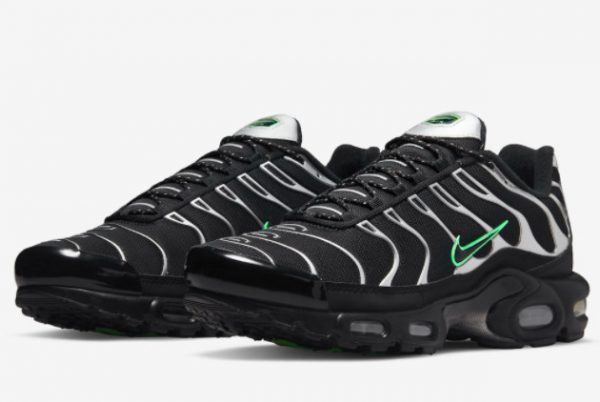 New Nike Air Max Plus Black Silver Electric Green 2021 For Sale DR0139-001-2