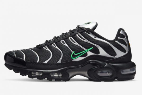 New Nike Air Max Plus Black Silver Electric Green 2021 For Sale DR0139-001