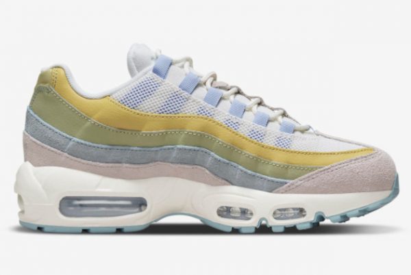 New Nike Wmns Air Max 95 Pastel White Green-Blue 2021 For Sale DR7867-100-1