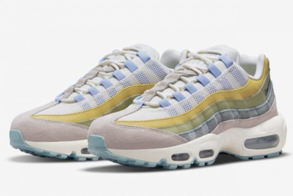 New Nike Wmns Air Max 95 Pastel White Green-Blue 2021 For Sale DR7867-100-2