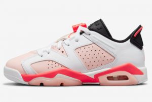 Cheap Air Jordan 6 Low GS Atmosphere White Atmosphere-Infrared 23-Black 2022 For Sale 768878-102