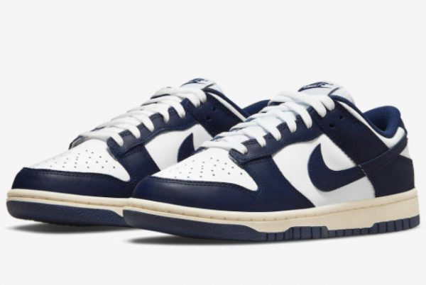 cheap nike boys dunk low vintage navy white midnight navy 2022 for sale dd1503 115 2 600x402