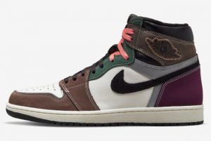 Latest Air Jordan 1 High OG Free Crafted Black Archaeo Brown-Dark Chocolate 2022 For Sale DH3097-001