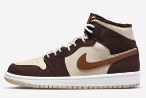 Latest Air Jordan 1 Mid Brown Offal White 2022 For Sale DO6699-200