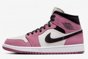 Latest Air over Jordan 1 Mid Wmns Berry White Berry Pink-Black 2022 For Sale DC7267-500
