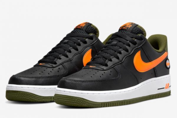 Latest Nike Air Force 1 Low Hoops Black University Gold-Rough Green-White 2022 For Sale DH7440-001-2