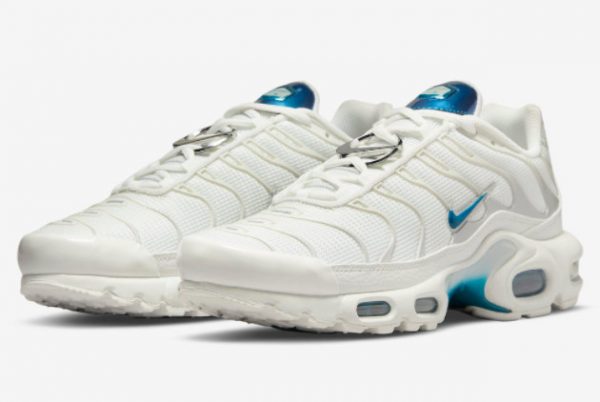 Latest Nike Air Max Plus Ring Bling White Metallic Blue 2022 For Sale DR7853-100-2