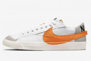 Latest Nike Blazer Low Jumbo White Orange 2022 For Sale DN2158-100