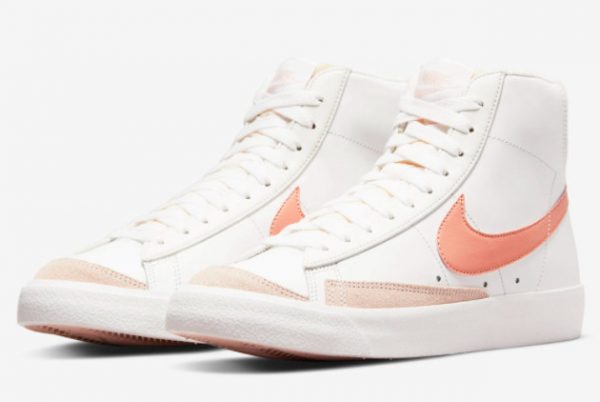 Latest Nike Blazer Mid 77 Lea Light Madder Root Summit White 2022 For Sale DR7876-100-2