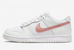 Latest aquamarine Nike Dunk Low GS White Pink For Sale DH9765-100