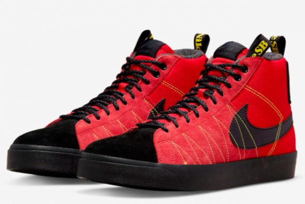 Latest Nike SB Blazer Mid Premium Acclimate Pack Red 2022 For Sale DC8903-601-2