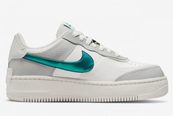 Latest Nike WMNS Air Force 1 Shadow Metallic Teal 2022 For Sale DR7856-100-1