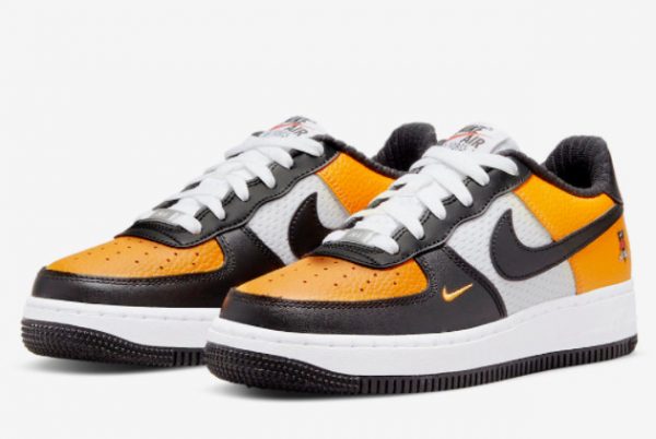 New Nike Air Force 1 GS University Gold Black-White 2022 For Sale DQ7779-700-2
