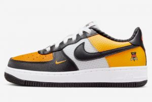New Nike Air Force 1 GS University Gold Black-White 2022 For Sale DQ7779-700
