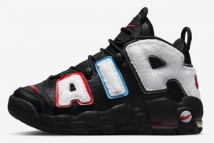 new nike air more uptempo gs black white fleece 2022 for sale dq7780 001 300x201
