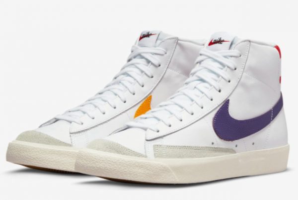 New Nike Blazer Mid EMB White Red-Purple-Yellow-Green 2022 For Sale DQ7777-100-2