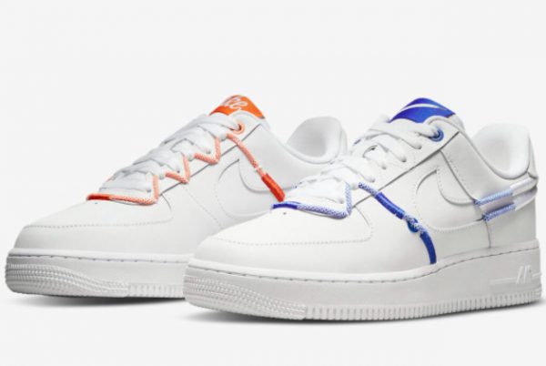 Latest Nike Air Force 1 Low LX White Orange Blue 2022 For Sale DH4408-100-2