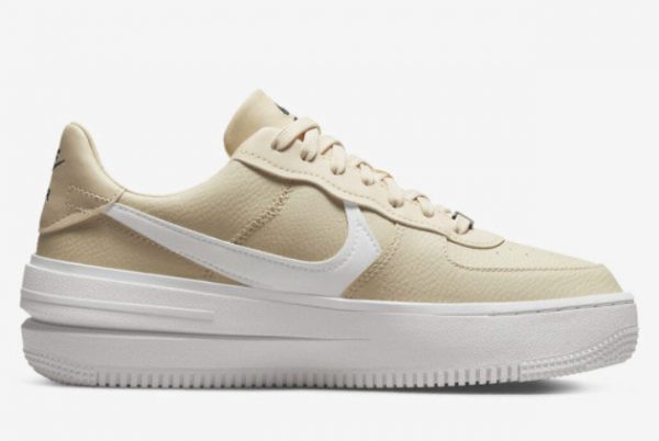 Latest Nike Air Force 1 PLT.AF.ORM Fossil Fossil Sail-Summit White-Black 2022 For Sale DJ9946-200-1