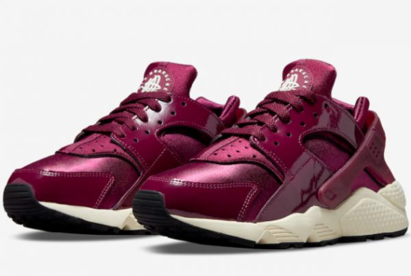 Latest Nike Air Huarache Team Red Bordeaux Patent 2022 For Sale DQ8584-600-2