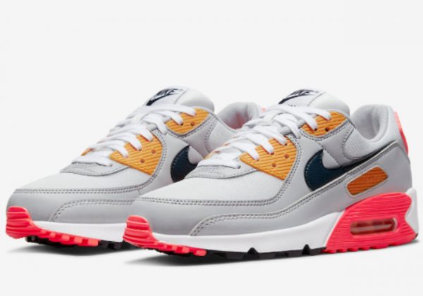 Latest Nike Air Max 90 Grey Multi-Color 2022 For Sale DH5072-001-2