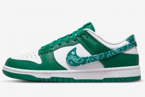Latest Nike Dunk Low Green Paisley 2022 For Sale DH4401-102
