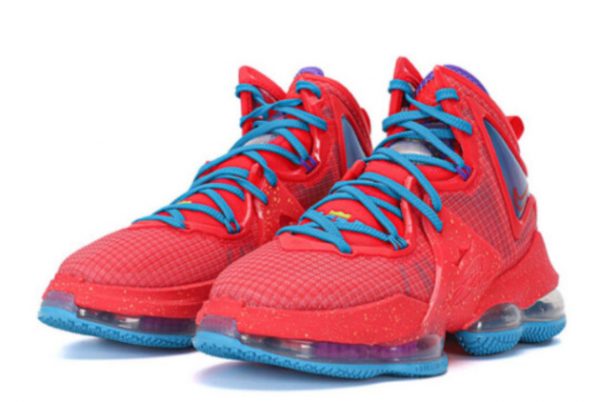 Latest Nike LeBron 19 King’s Crown Siren Red Siren Red-Laser Blue 2022 For Sale DC9340-600-2