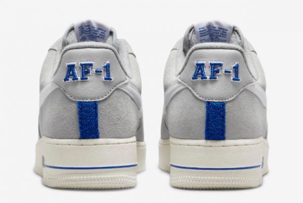 New Nike Air Force 1 Low Athletic Club Light Smoke Grey White-Sail-Hyper Royal 2022 For Sale DH7435-001-3
