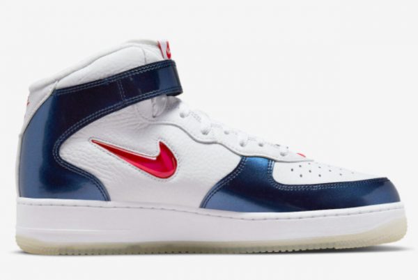 New Nike Air Force 1 Mid Independence Day White Varsity Red-Midnight Navy 2022 For Sale DH5623-101-1