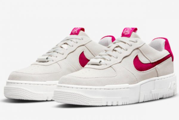 New Nike Air Force 1 Pixel Mystic Hibiscus Summit White Mystic Hibiscus 2022 For Sale DQ5570-100-1