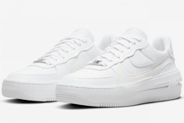 New Nike Air Force 1 PLT.AF.ORM Triple White White Summit White-White 2022 For Sale DJ9946-100-2
