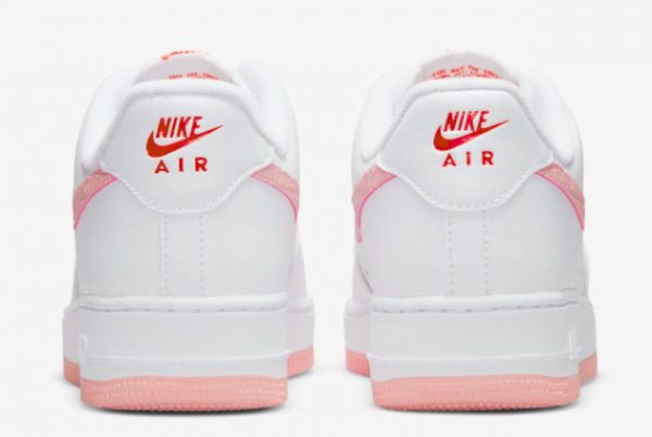 New Nike Air Force 1 Valentine’s Day White Atmosphere-University Red-Sail 2022 For Sale DQ9320-100-3
