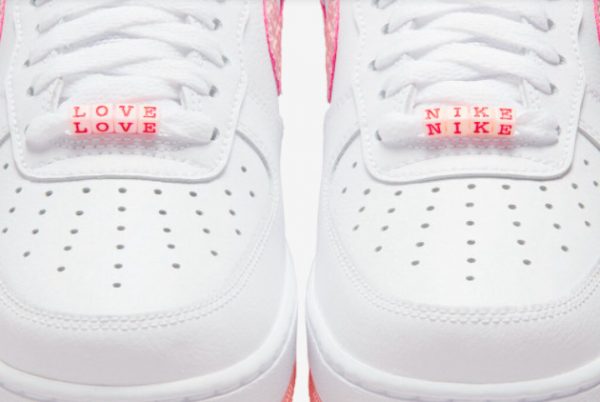 New Nike Air Force 1 Valentine’s Day White Atmosphere-University Red-Sail 2022 For Sale DQ9320-100-4